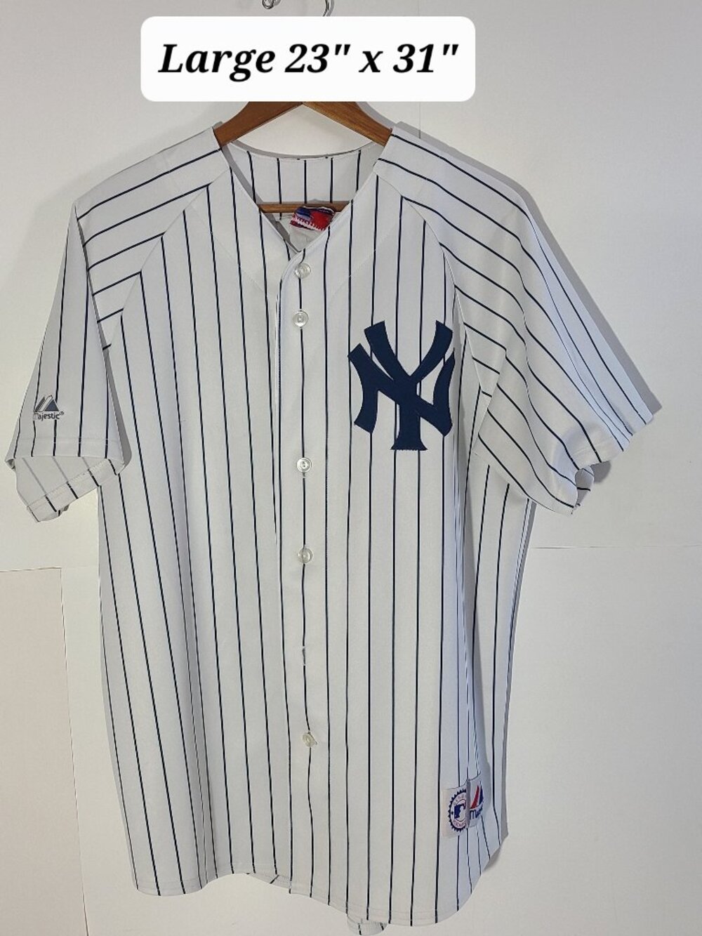 Vtg Y2K New York Yankees Alex Rodriguez White Pinstripe Embroidered Large Jersey